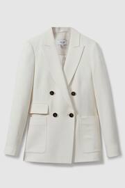 Reiss White Larsson Double Breasted Twill Blazer - Image 2 of 6