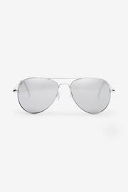 Silver Aviator Style Sunglasses - Image 2 of 3
