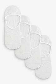 White Heart/Star Textured Low Cut Invsible Trainer Socks 4 Pack - Image 1 of 5