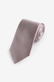 Damson Pink/Neutral Brown Textured Signature Made In Italy Tie - Image 1 of 3