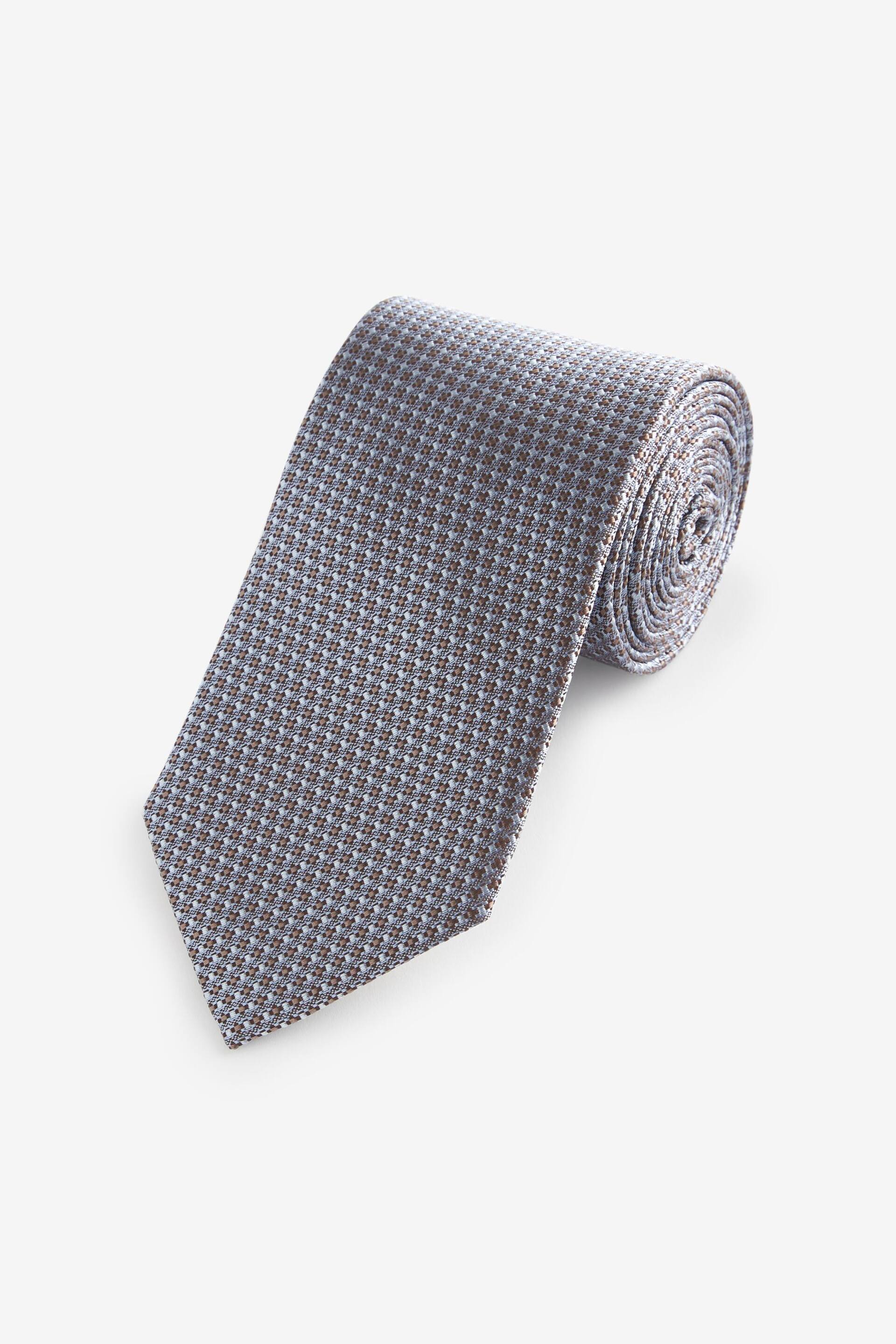 Neutral Brown/Light Blue Signature Made In Italy Tie - Image 1 of 3