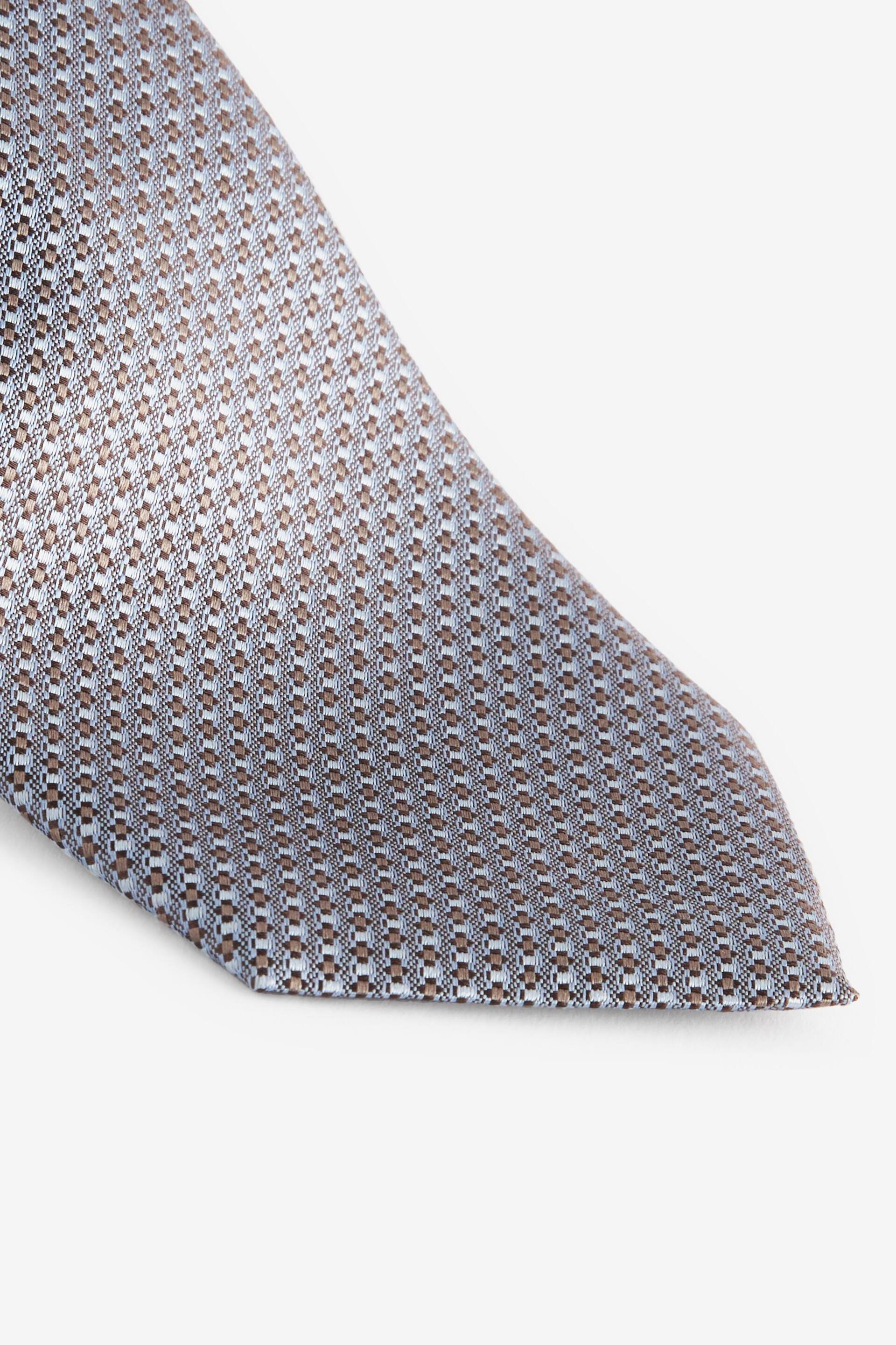 Neutral Brown/Light Blue Signature Made In Italy Tie - Image 2 of 3