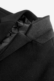 Black Double Breasted Epsom Overcoat - Image 11 of 12