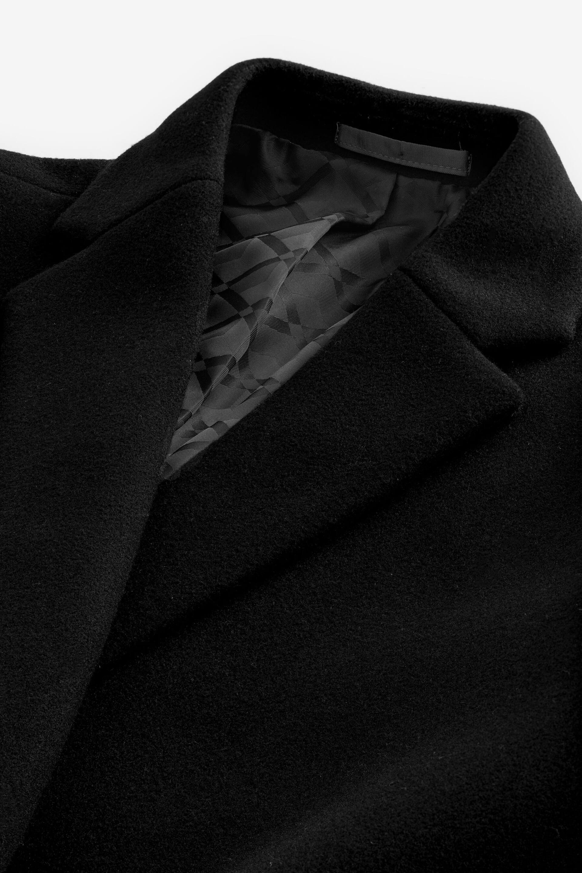 Black Double Breasted Epsom Overcoat - Image 12 of 12