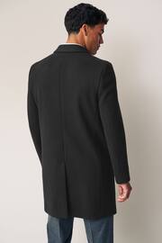 Black Double Breasted Epsom Overcoat - Image 3 of 12