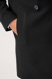 Black Double Breasted Epsom Overcoat - Image 5 of 12