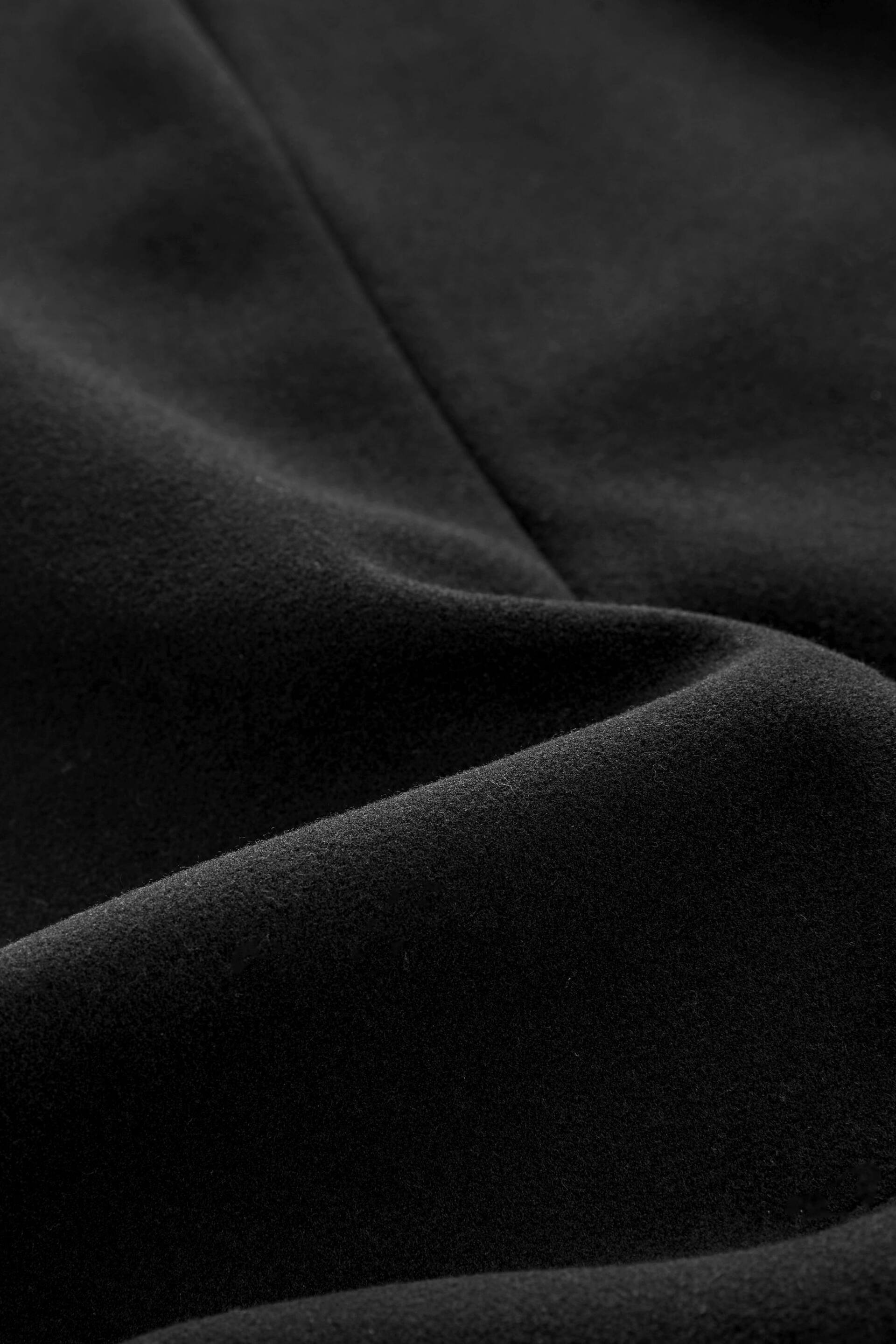 Black Double Breasted Epsom Overcoat - Image 8 of 12