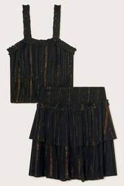 Monsoon Black Frill Metallic Top and Skirt Set - Image 1 of 2
