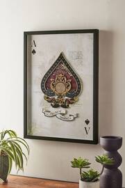 Monochrome Playing Card Framed Ace Wall Art - Image 2 of 6