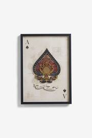 Monochrome Playing Card Framed Ace Wall Art - Image 4 of 6