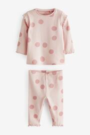 Pink Spot Baby Top And Leggings Set - Image 4 of 6