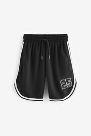 Black Mesh Basketball Style Shorts (3-16yrs) - Image 1 of 3