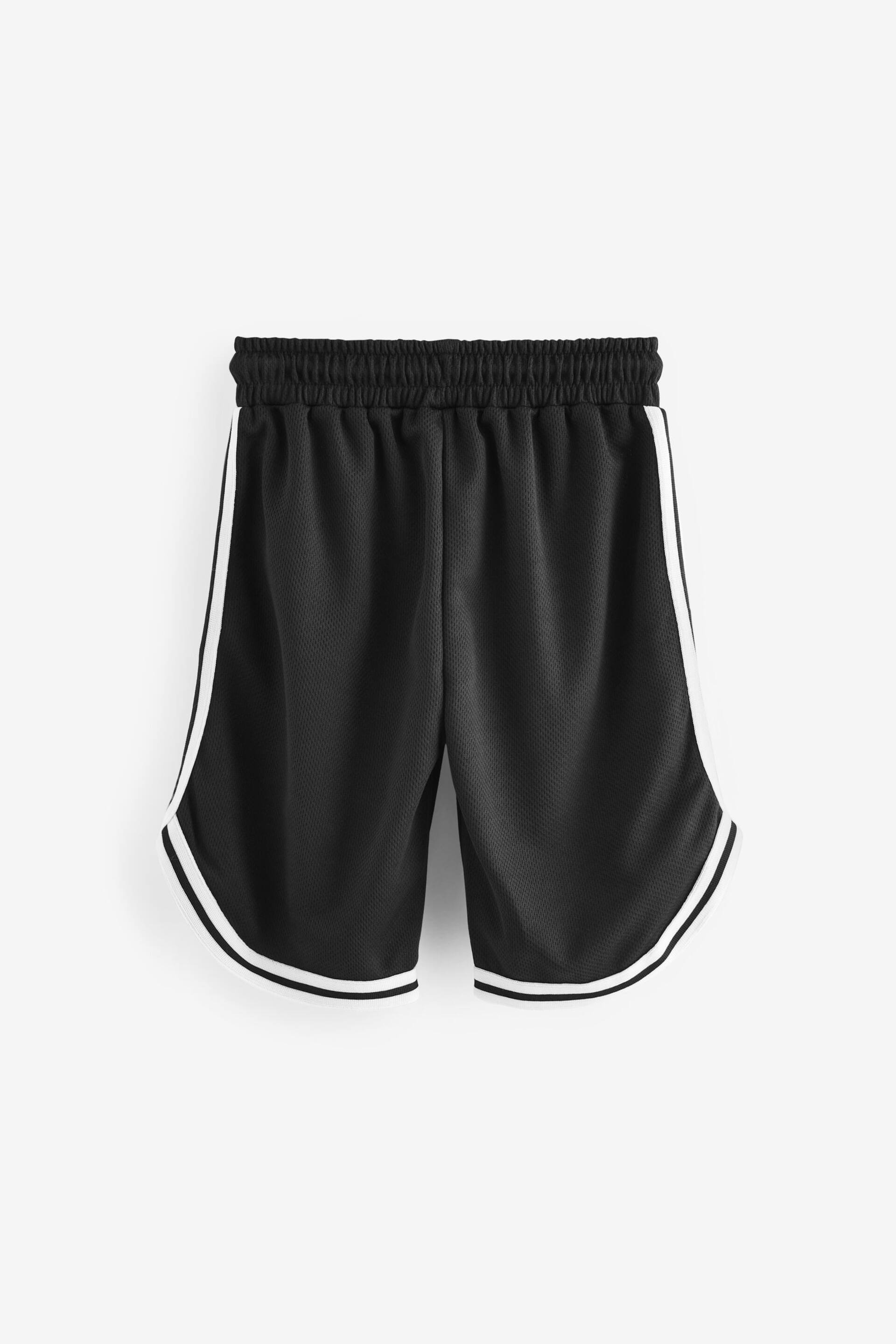 Black Mesh Basketball Style Shorts (3-16yrs) - Image 2 of 3