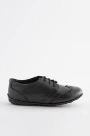 Black Narrow Fit (E) School Leather Lace-Up Brogues - Image 2 of 7