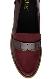 Lotus Red Wedge Loafers - Image 4 of 4