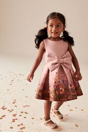 Nude Bow Party Dress (3mths-7yrs) - Image 1 of 8