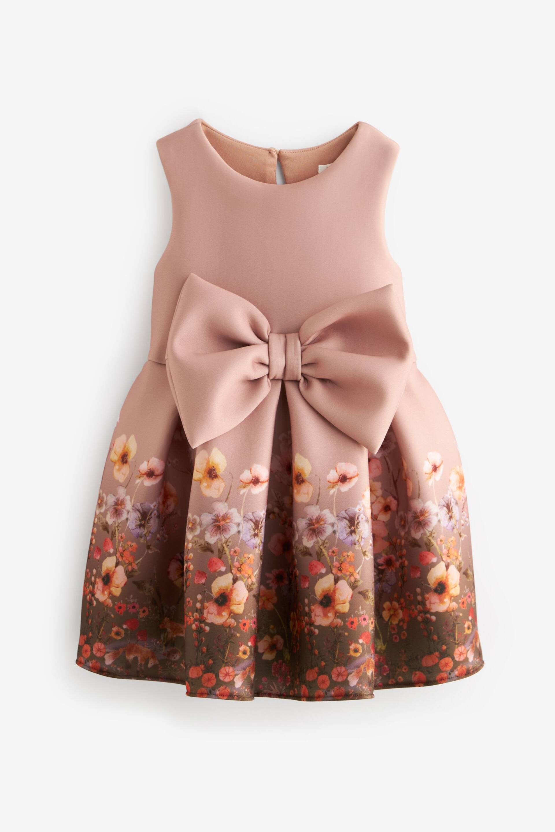 Nude Bow Party Dress (3mths-7yrs) - Image 6 of 8