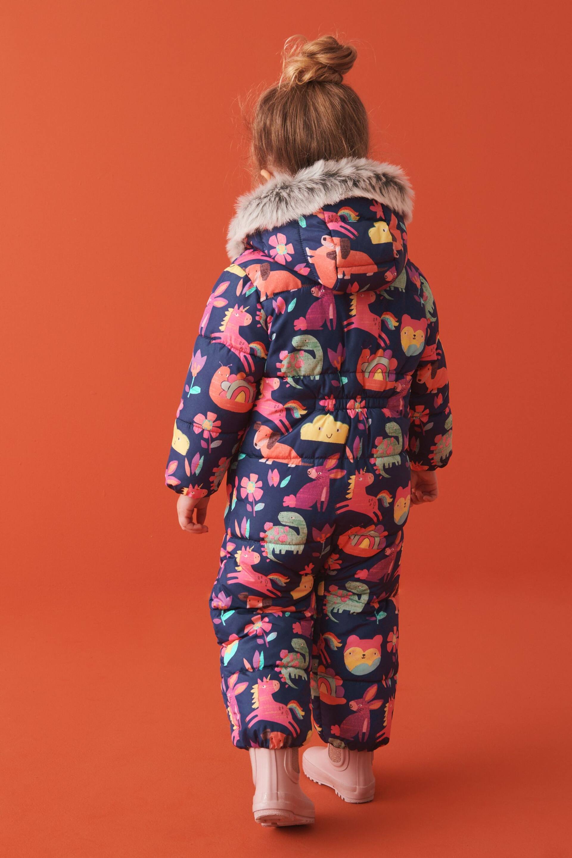 Navy Shower Resistant Charatcer Snowsuit (3mths-7yrs) - Image 3 of 12