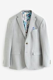 Light Grey Regular Fit Motionflex Stretch Suit: Jacket - Image 6 of 10