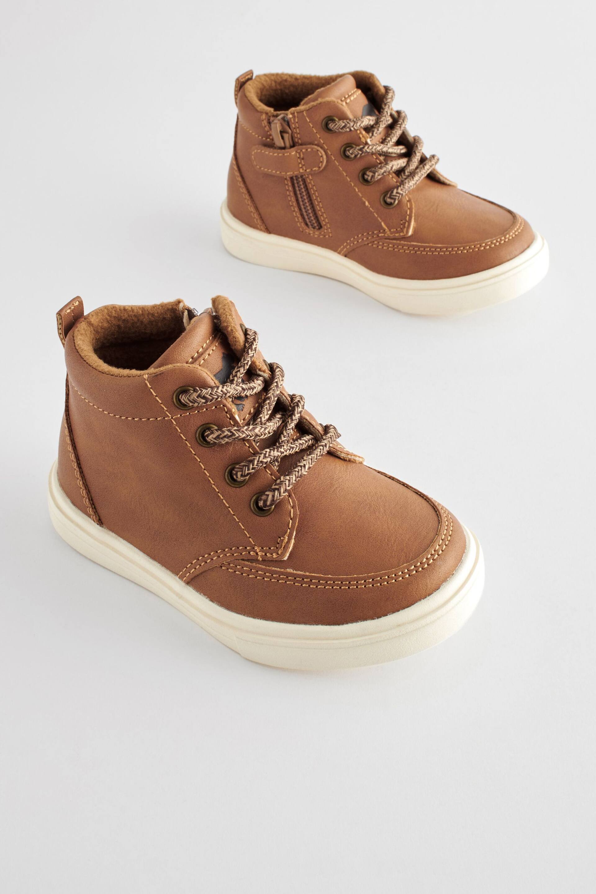 Tan Brown Wide Fit (G) Warm Lined Chukka Boots - Image 1 of 5
