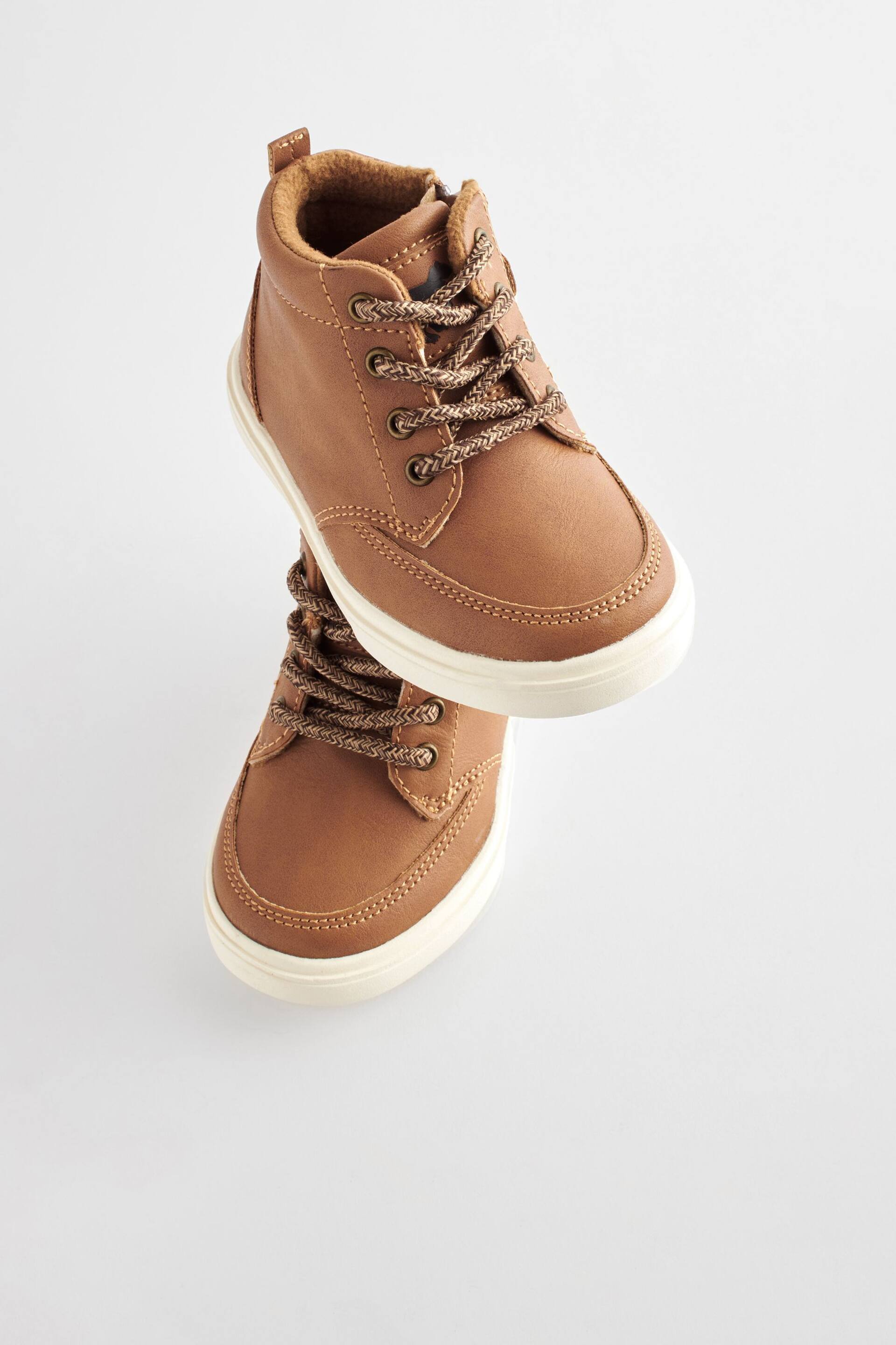 Tan Brown Wide Fit (G) Warm Lined Chukka Boots - Image 3 of 5