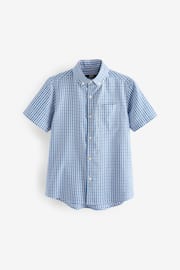 Blue Short Sleeve Oxford Check Shirt (3-16yrs) - Image 1 of 3