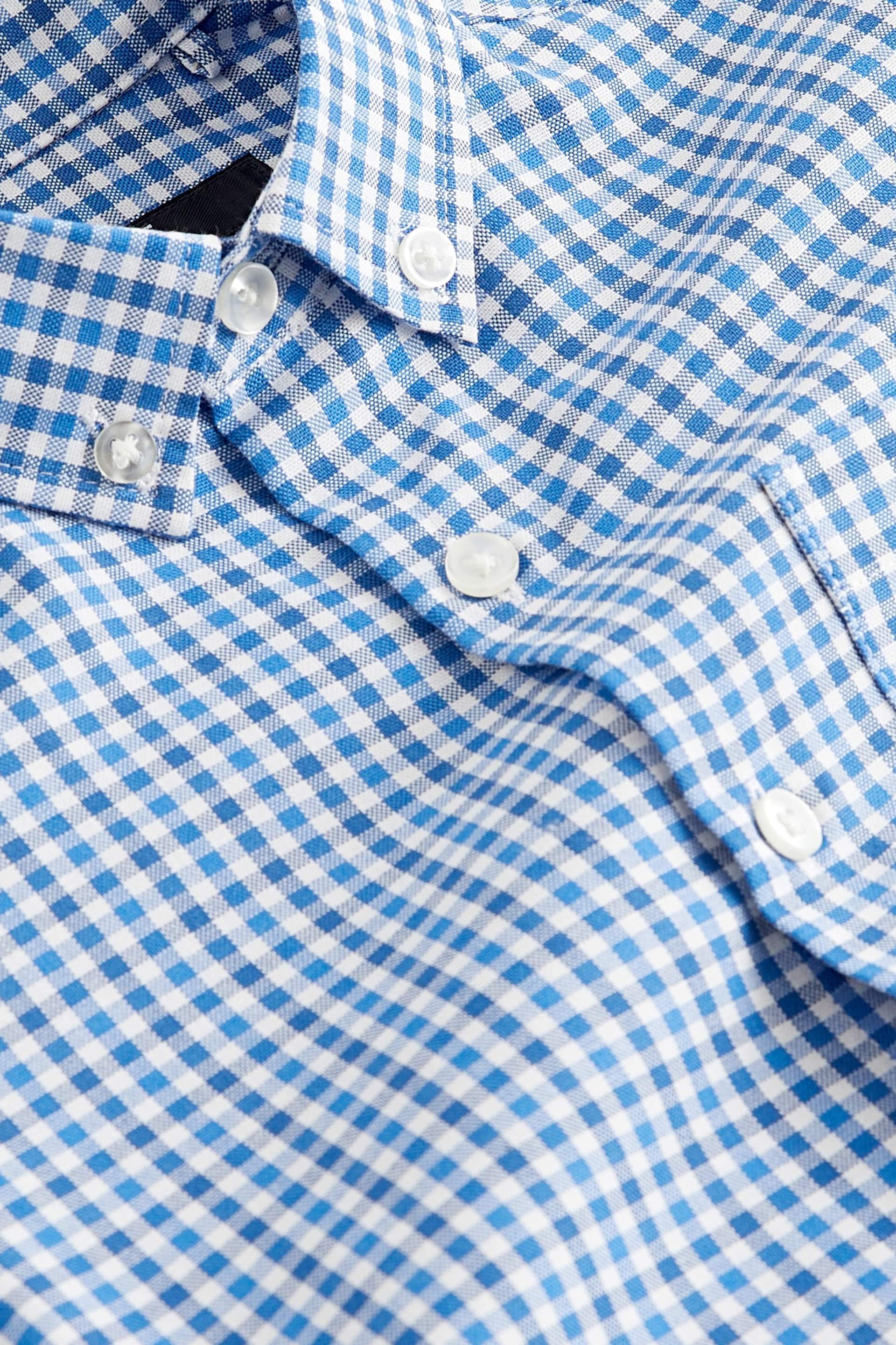 Blue Short Sleeve Oxford Check Shirt (3-16yrs) - Image 3 of 3