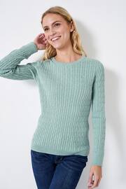 Crew Clothing Heritage Cable Crew Neck Jumper - Image 1 of 5