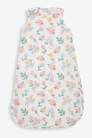 JoJo Maman Bébé Pink Mouse Floral Print 1 Tog Baby Sheet Sleeping Bag - Image 3 of 4