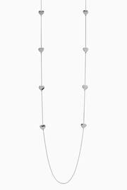 Silver Tone Heart Long Rope Necklace - Image 1 of 2