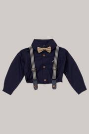 Little Gent Baby Mock Shirt Bodysuit and Braces Cotton Dungarees - Image 2 of 4
