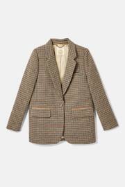 Joules Hackmore Brown Tweed Oversized Wool Blend Blazer - Image 11 of 11