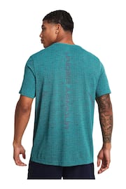 Under Armour Teal Blue Vanish Seamless Short Sleeve T-Shirt - Image 2 of 8