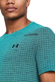 Under Armour Teal Blue Vanish Seamless Short Sleeve T-Shirt - Image 5 of 8