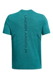 Under Armour Teal Blue Vanish Seamless Short Sleeve T-Shirt - Image 8 of 8