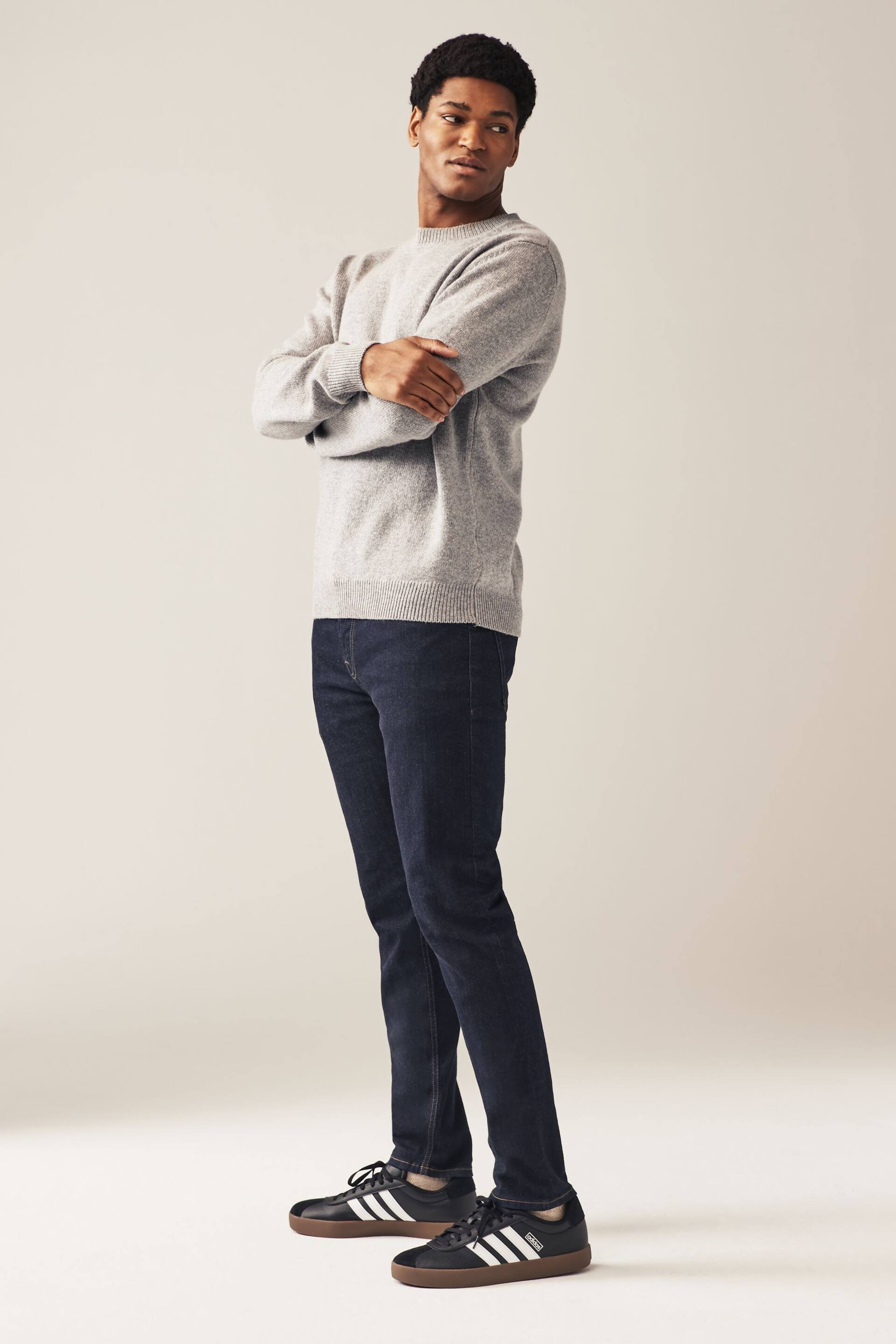 Blue Indigo Rinse Skinny Fit Classic Stretch Jeans - Image 3 of 9