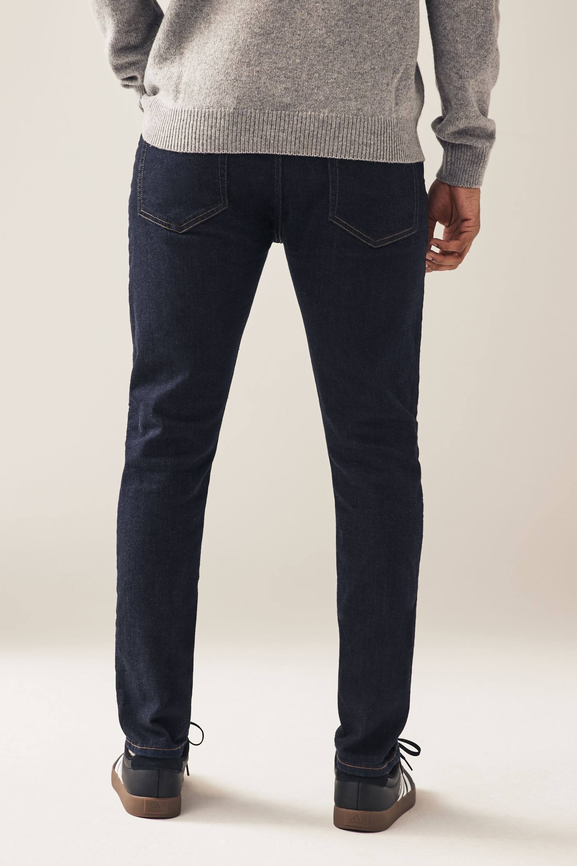 Blue Indigo Rinse Skinny Fit Classic Stretch Jeans - Image 4 of 9