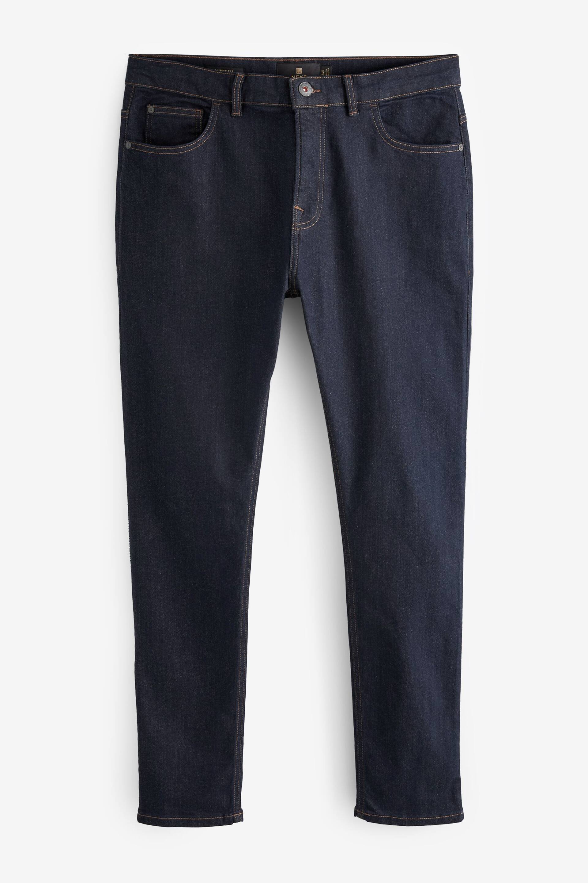 Blue Indigo Rinse Skinny Fit Classic Stretch Jeans - Image 6 of 9