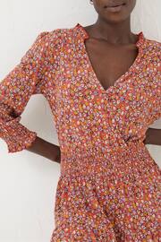 FatFace Red Amba Gradient Floral Jersey Dress - Image 4 of 5