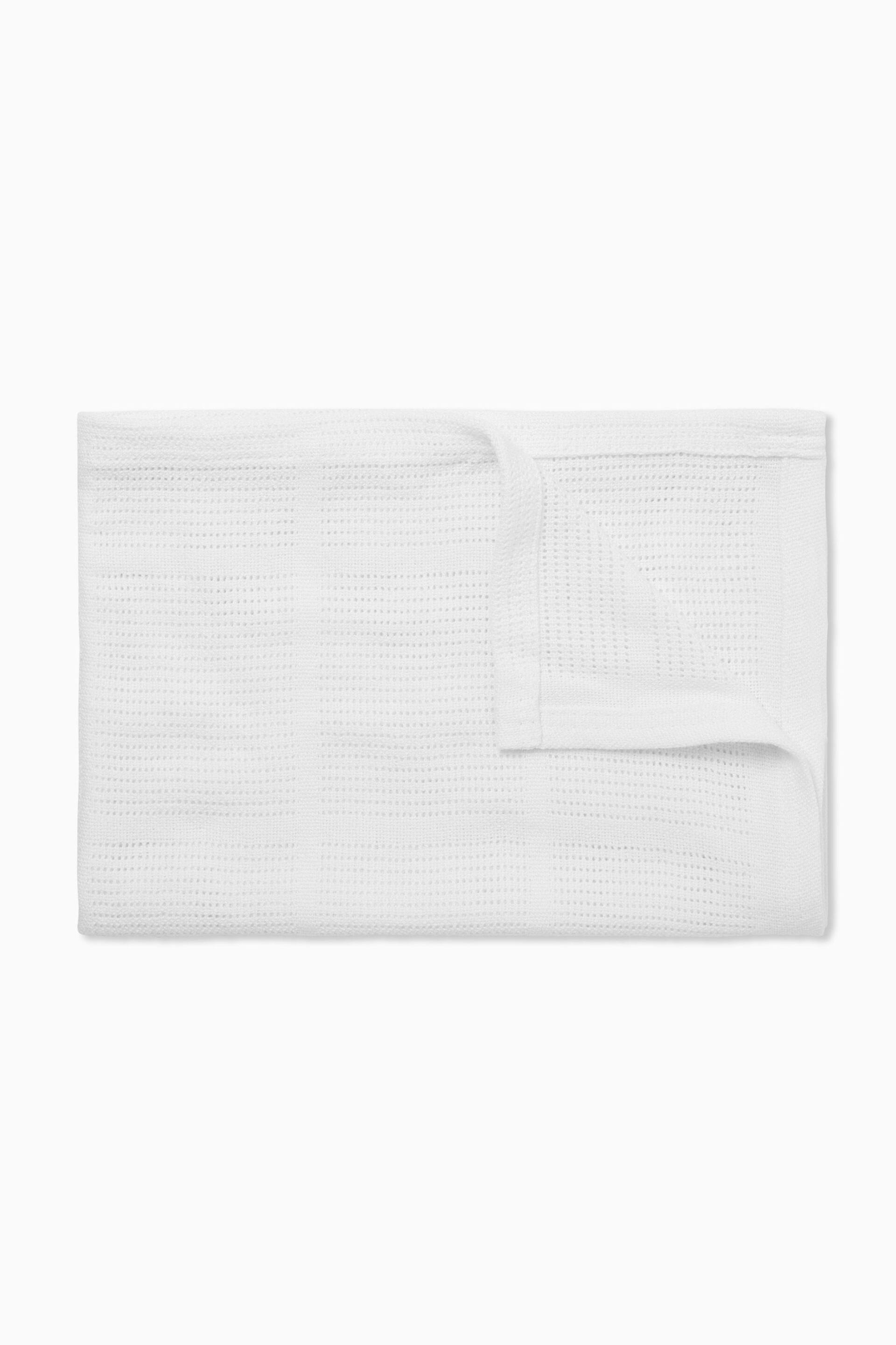 MORI White Soft Cotton & Bamboo Cellular Baby Blanket - Image 1 of 4