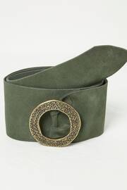 FatFace Green Soft Wide Suede Belt - Image 1 of 3