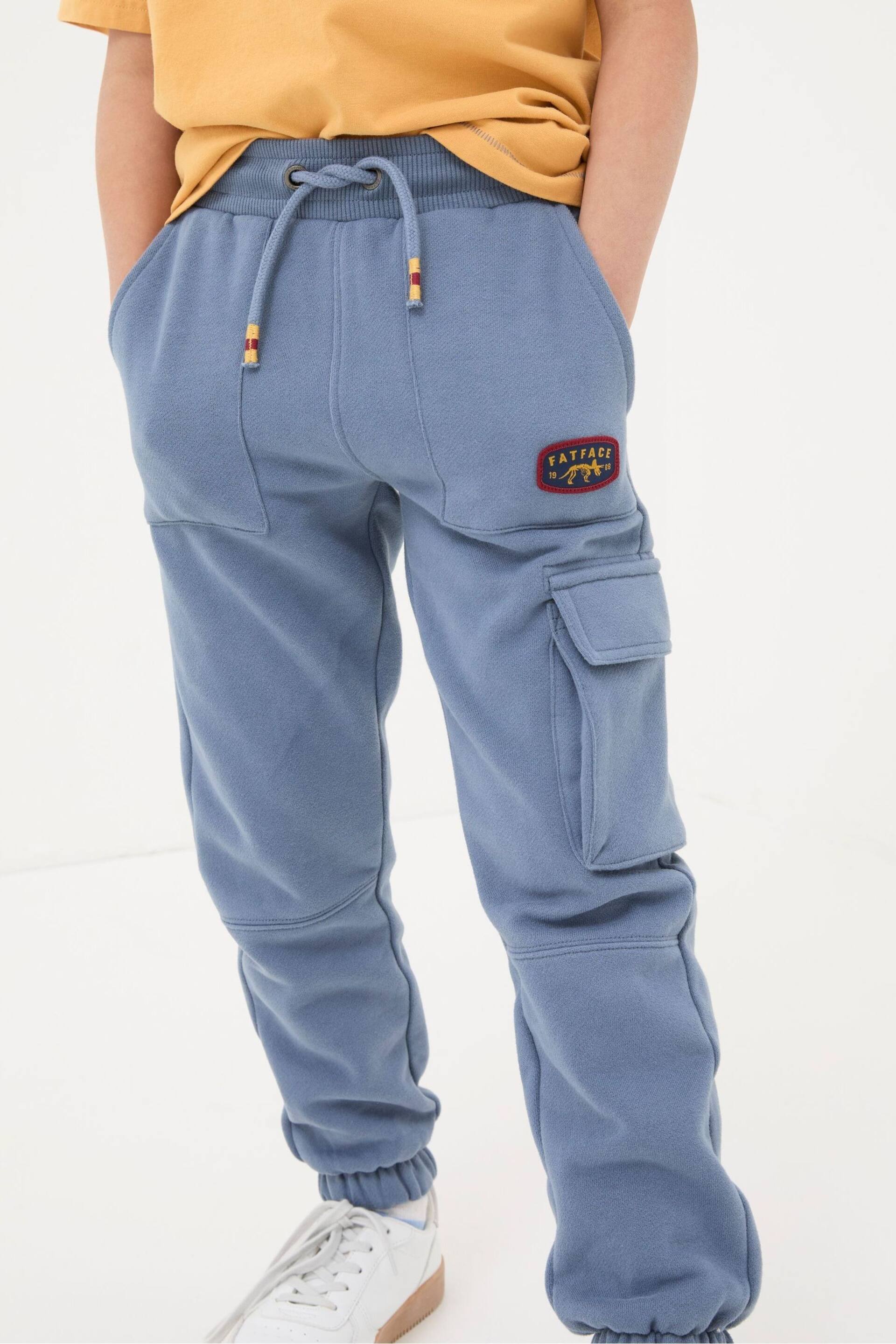 FatFace Blue Seaburn Cargo Joggers - Image 2 of 4