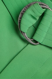Ted Baker Green Gracieh High Waisted Belted Tapered Cargo Trousers - Image 4 of 5
