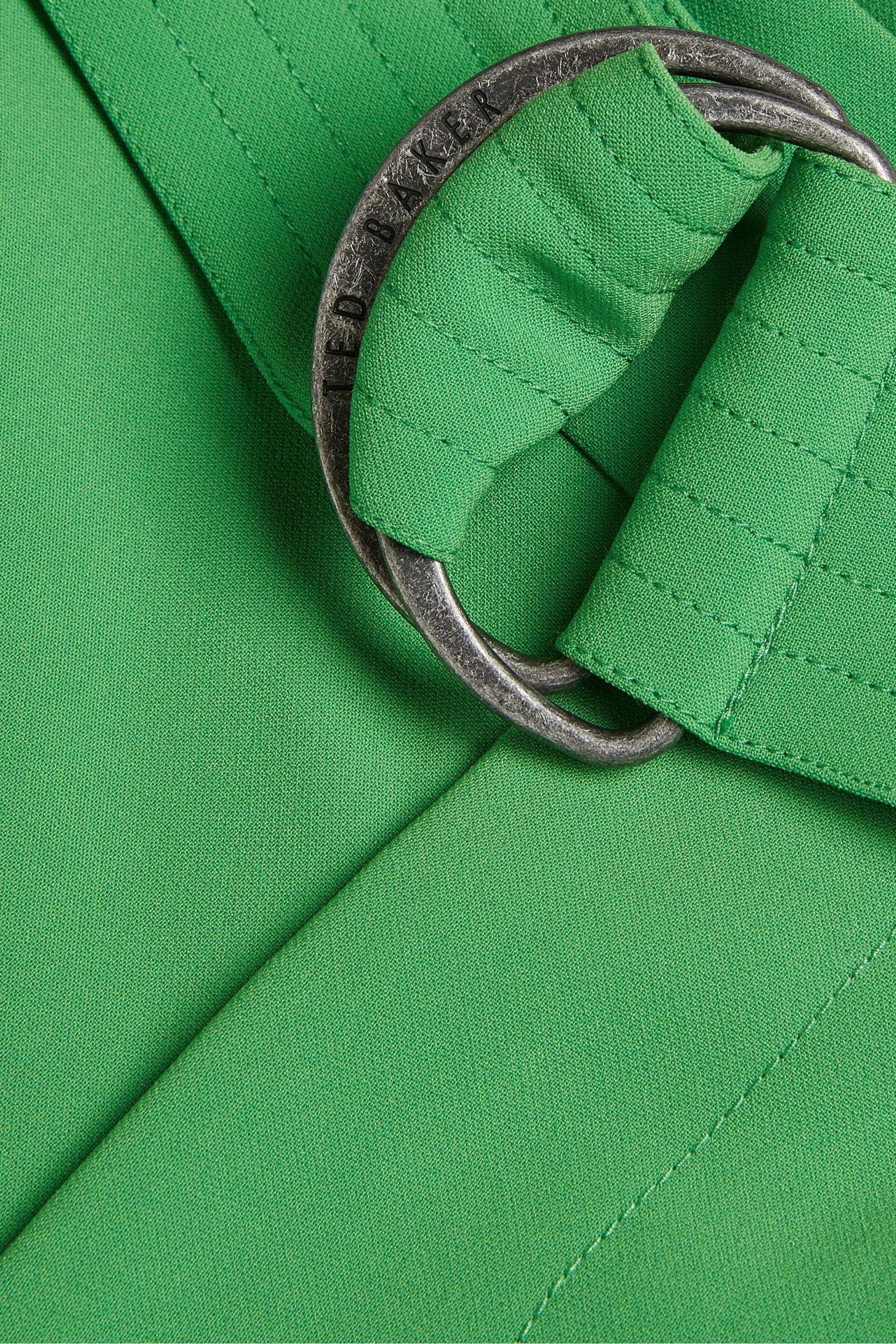 Ted Baker Green Gracieh High Waisted Belted Tapered Cargo Trousers - Image 4 of 5