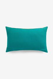 Bright Green 50 x 30cm Velvet stripe Cushion - Image 5 of 6