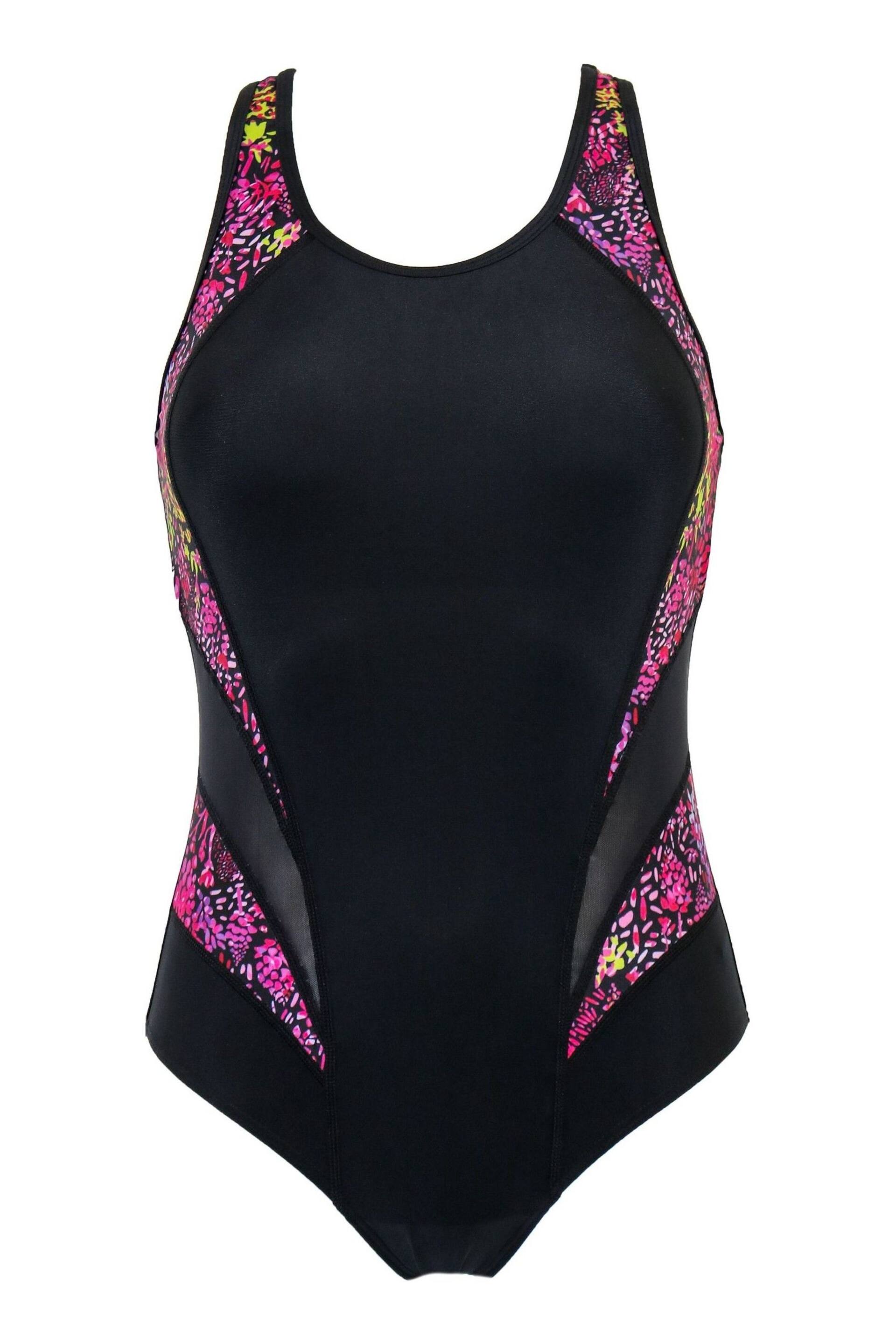 Pour Moi Black & Pink Energy Chlorine Resistant Swimsuit - Image 3 of 4
