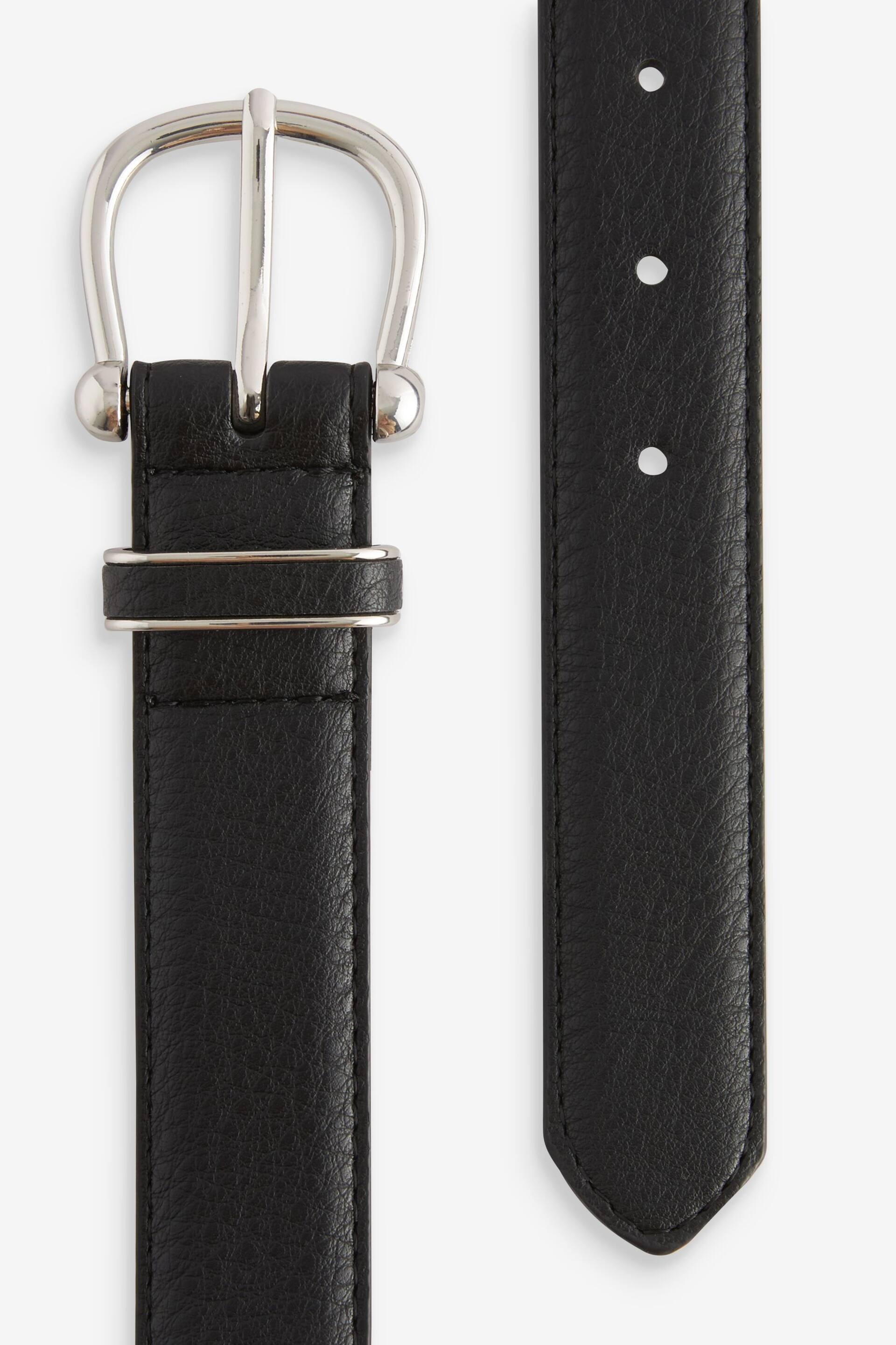 Black Essential PU Jeans Belt - Image 5 of 5