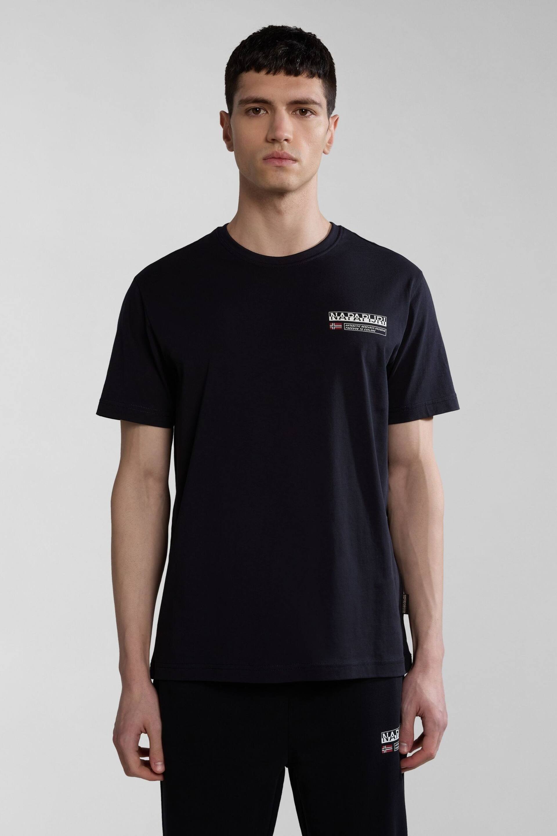 Napapijri Kasba Black Short Sleeve T-Shirt - Image 1 of 6