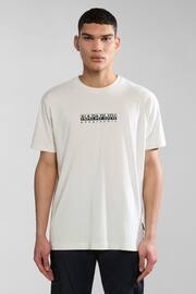 Napapijri Box Logo White Short Sleeve T-Shirt - Image 1 of 6