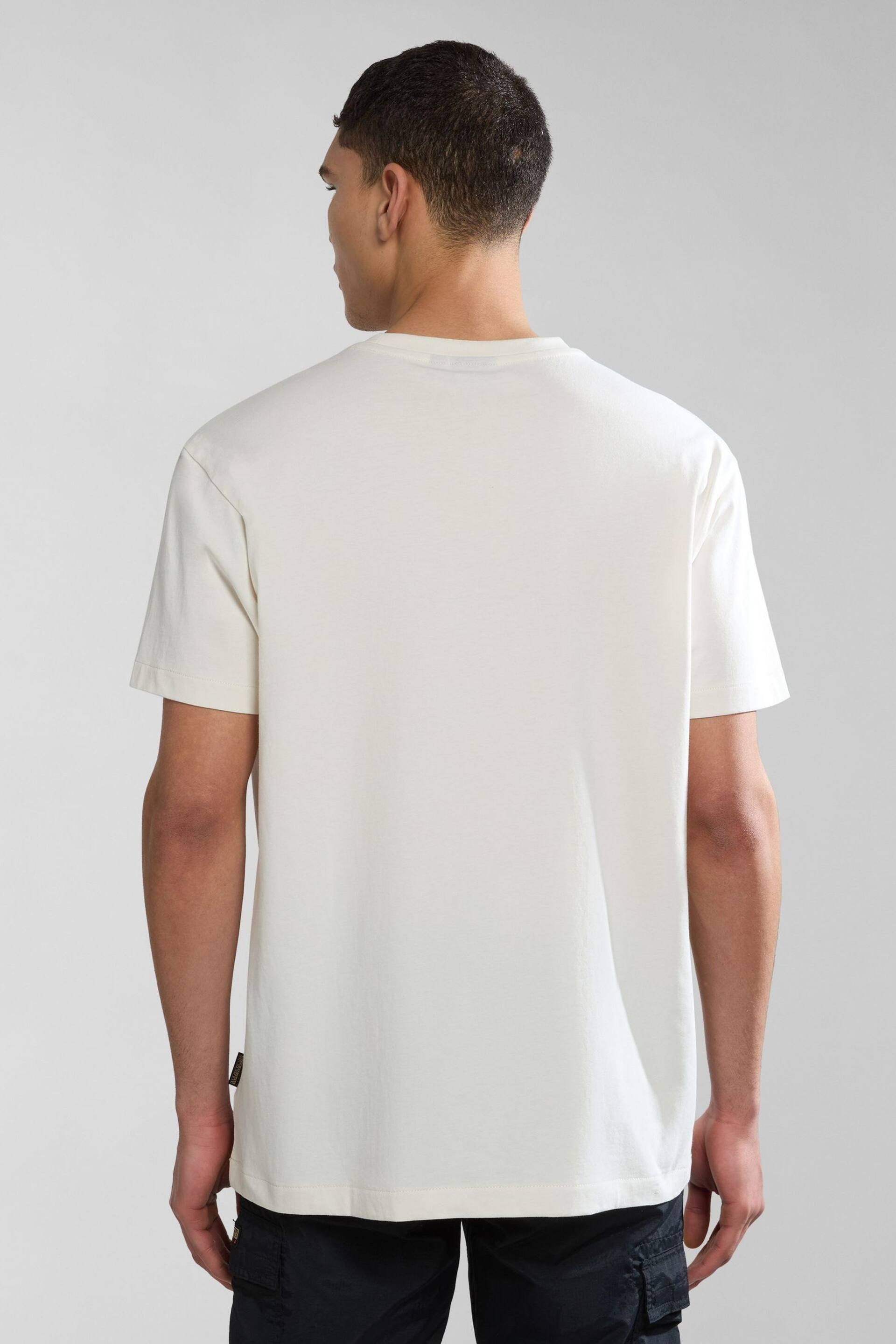 Napapijri Box Logo White Short Sleeve T-Shirt - Image 3 of 6